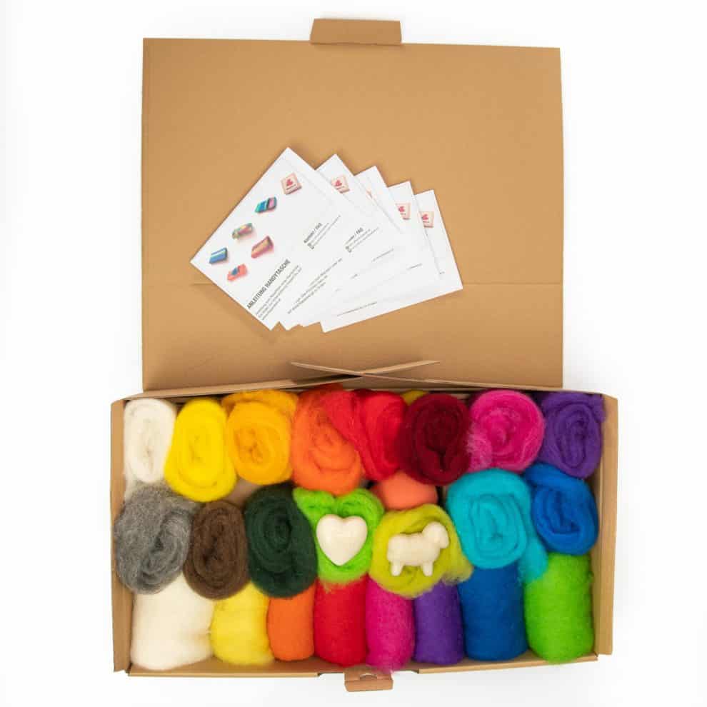 Produktbild von Filzwolle Zum Stricken 1m Filzwolle Meliert Märchenwolle Merino Nassfilzen Trockenfilzen Spinnen Meterware | Bastelbedarf Filzwolle Weiß