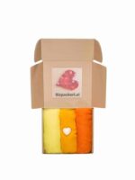 Schafwolle zum Filzen im Vlies, Mix gelb